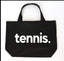 TENNIS. BLACK CANVAS TOTE
