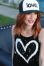 HEART SPLATTER TANK  (Black)