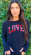 LOVE COLLEGIC TIE DYE LIGHTWEIGHT FLEECE SWEATSHIRT (Black)