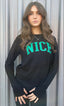 NICE LIGHTWEIGHT FLEECE SWEATSHIRT (Black)