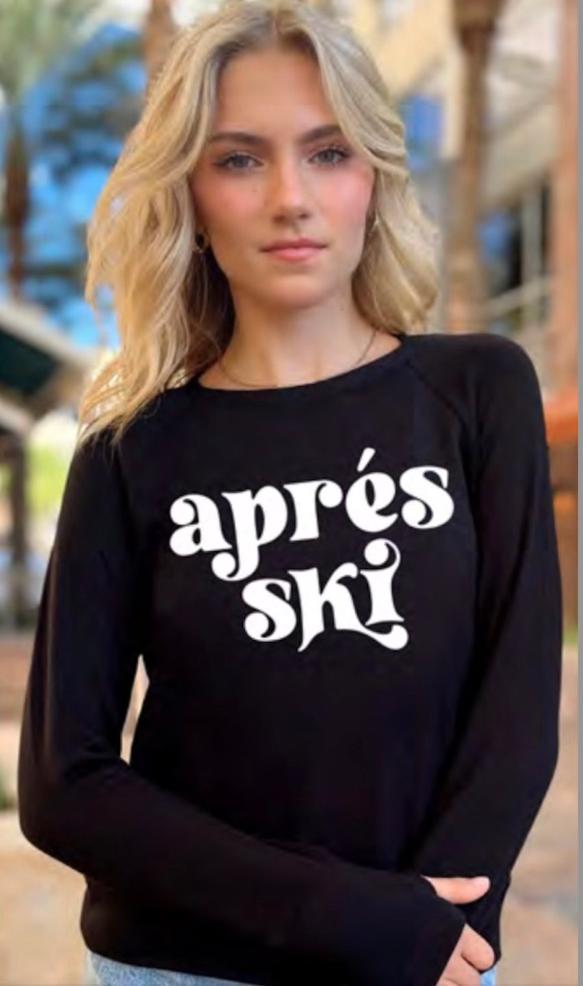 APRES SKI LIGHTWEIGHT FLEECE BLACK SWEATSHIRT (PULLOVER) (Black) Main image