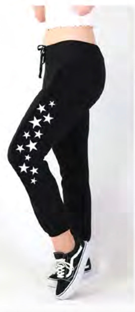 STARS LIGHTWEIGHT FLEECE BLACK SWEAT PANT (JOGGER) Main image