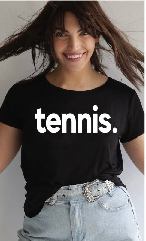 TENNIS.  S/S CREW NECK TEE (Black) Main image