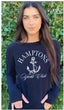 HAMPTONS YACHT CLUB LIGHTWEIGHT FLEECE SWEATSHIRT (Black)