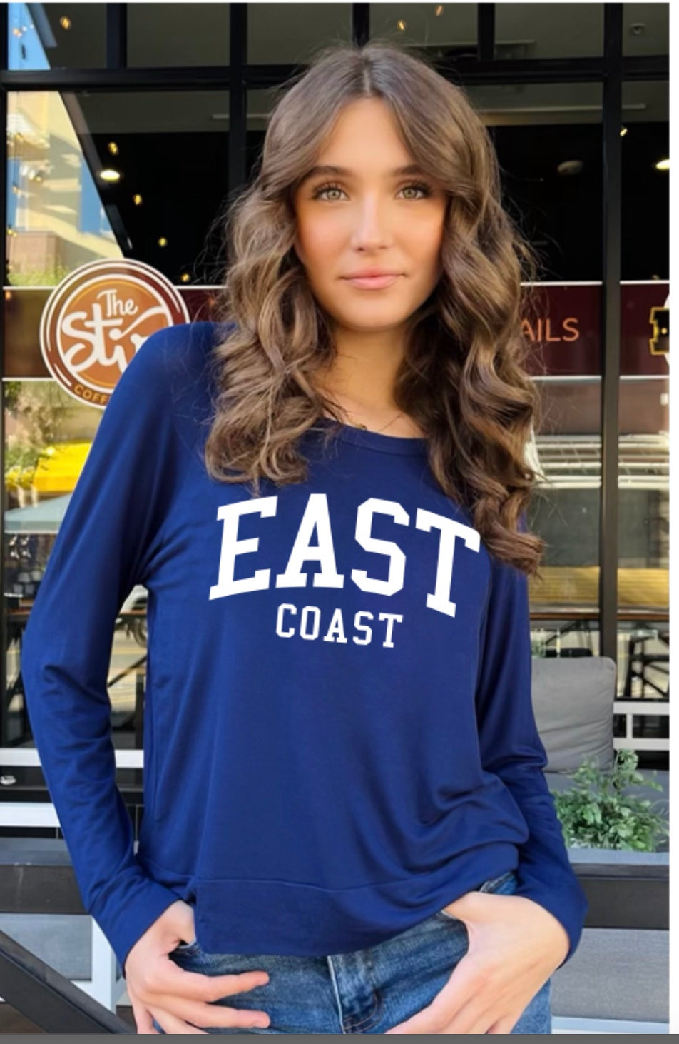 EAST COAST L/S TEE (Navy) Main image