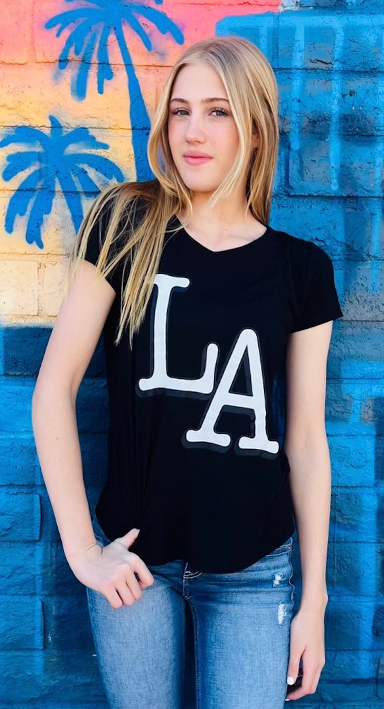 LA S/S CREW NECK TEE (Black) Main image