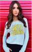 HELLO SUNSHINE LIGHTWEIGHT HACCI RIBBED SWEATER TOP (ASH GREYY)