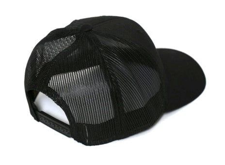 LOVE. EMBROIDERED TRUCKER HAT (Black/Gold)
