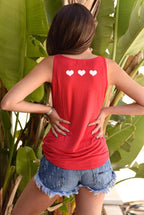 LOVE. TANK with 3 Hearts on back (Red)