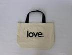 LOVE. NATURAL CANVAS TOTE