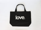 LOVE. BLACK CANVAS TOTE