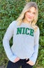 NICE LIGHTWEIGHT FLEECE SWEATSHIRT (Grey)