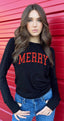 MERRY LIGHTWEIGHT FLEECE SWEATSHIRT (Black)