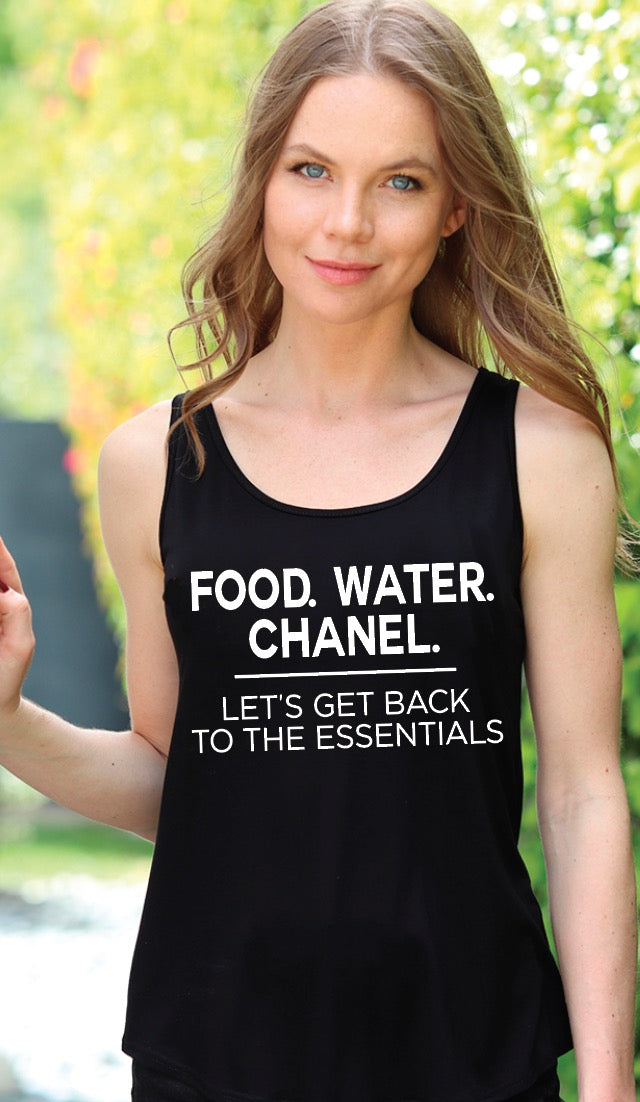 BACK TO THE BASICS TANK. (Black)