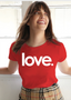 LOVE.  S/S CREW NECK TEE (Red)
