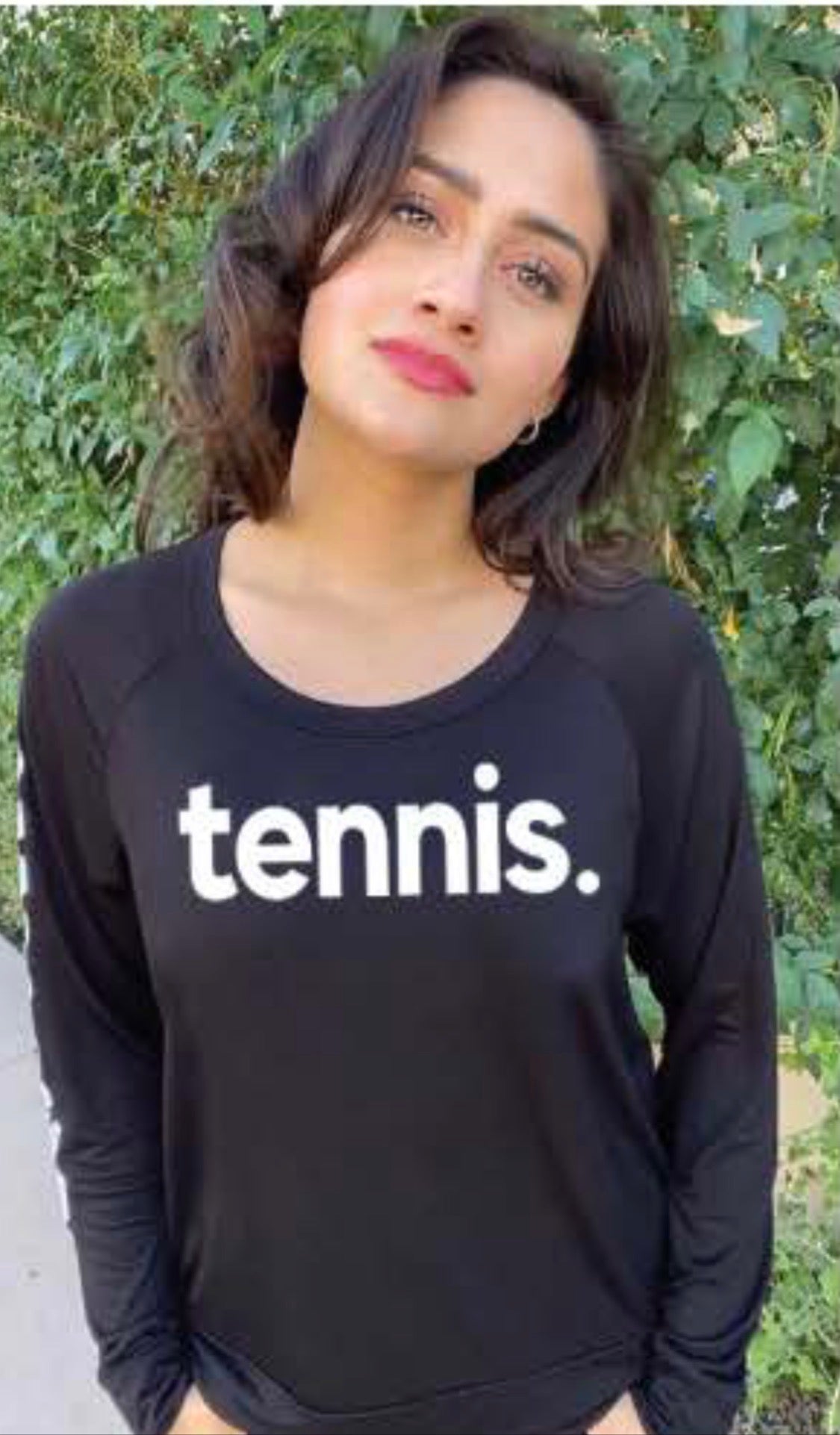 TENNIS. L/S TEE  (Black)