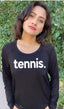 TENNIS. L/S TEE  (Black)