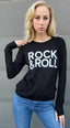 ROCK & ROLL LIGHTWEIGHT FLEECE SWEATSHIRT (Black)