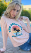 THE GOOD LIFE BEACH CLUB LIGHTWEIGHT FLEECE SWEATSHIRT (Peach)