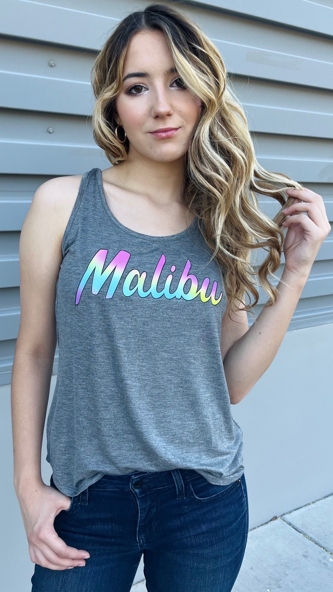 MALIBU TANK. (Charcoal)
