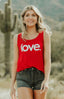 LOVE. TANK with 3 Hearts on back (Red)