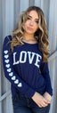 LOVE COLLEGIC L/S TEE (Navy)