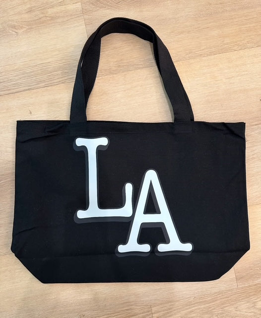 LA BLACK CANVAS TOTE