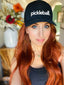 PICKLEBALL. EMBROIDERED TRUCKER HAT (Black)