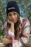 TENNIS. EMBROIDERED CUFFED KNIT BEANIE  (Black)