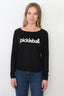 PICKLEBALL.  L/S TEE with "EAT, SLEEP, PICKLEBALL REPEAT" ON BACK (Black)